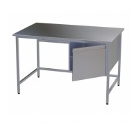 Стол медицинский инструментальный из нержавеющей стали Э-1180/750-ТП с подвесной тумбой