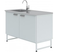 Мойка лабораторная металлическая ЛК-1200 СМС-Г (1 раковина, 1 смеситель)